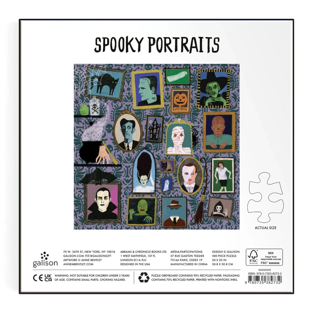 Puzzle Spooky Portraits 500 Piece Foil Puzzle