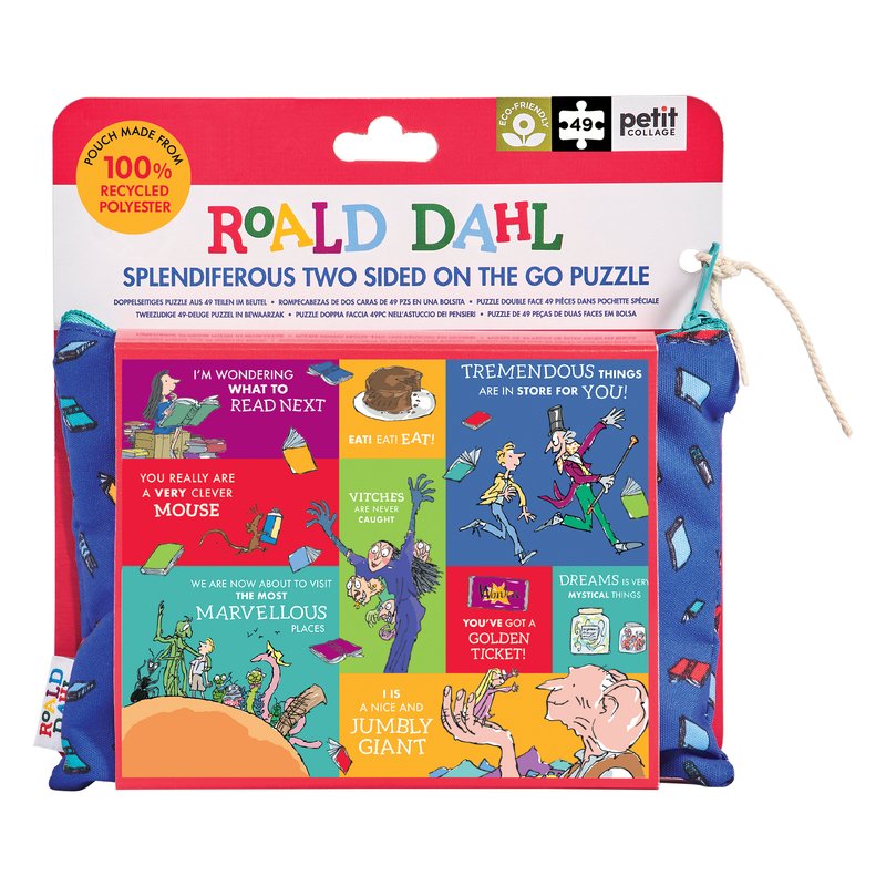 Christmas Gift Roald Dahl Two Sided 49 Piece Puzzle In Keepsake Pouch