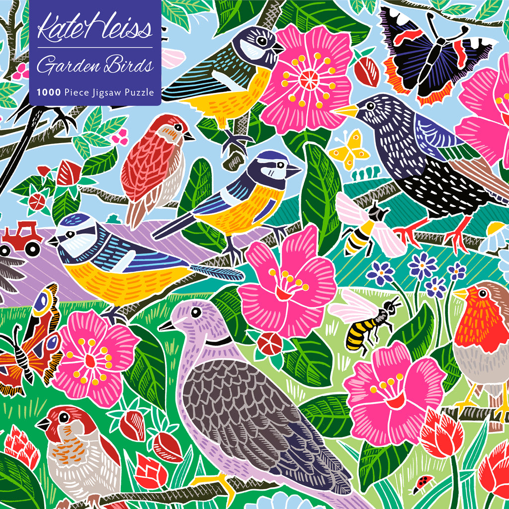 Puzzle Kate Heiss Garden Birds 1000 Piece Jigsaw Puzzle