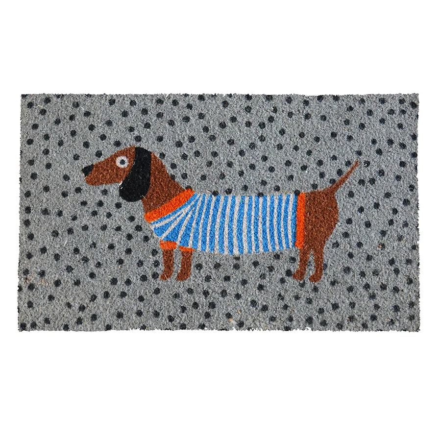 Doormat - Sausage Dog Doormat Grey