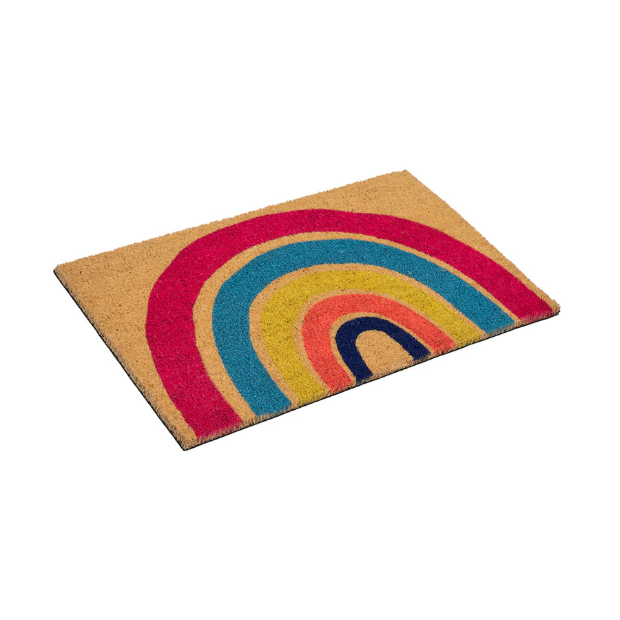 Doormat Hand Painted Rainbow