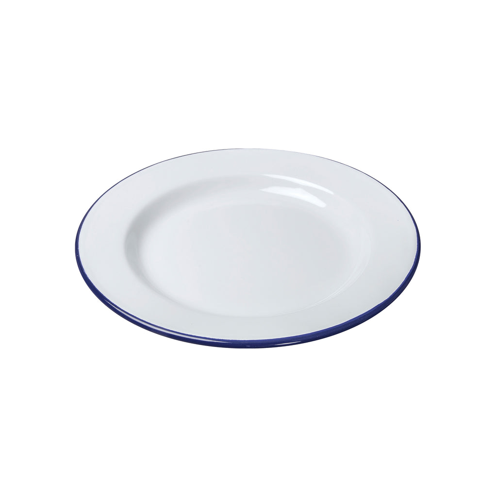 White Enamel Dinner Plate - 22cm