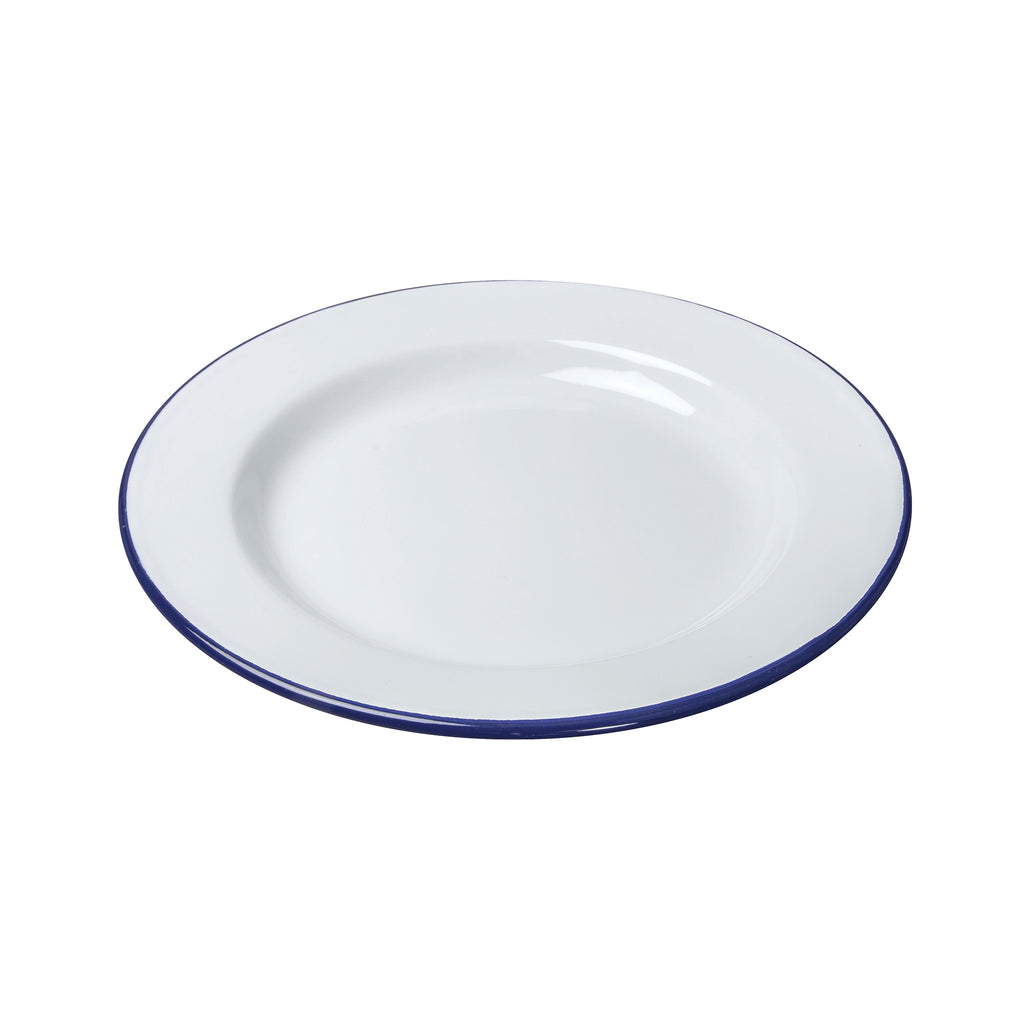White Enamel Dinner Plate - 24cm
