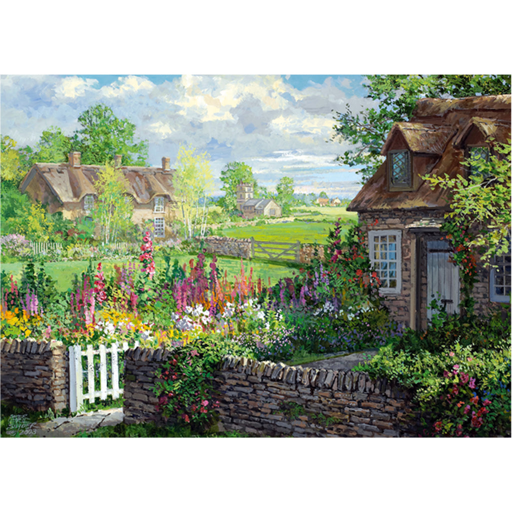 Puzzle Romantic Countryside Cottages 2 x 500 Piece Jigsaw Puzzle