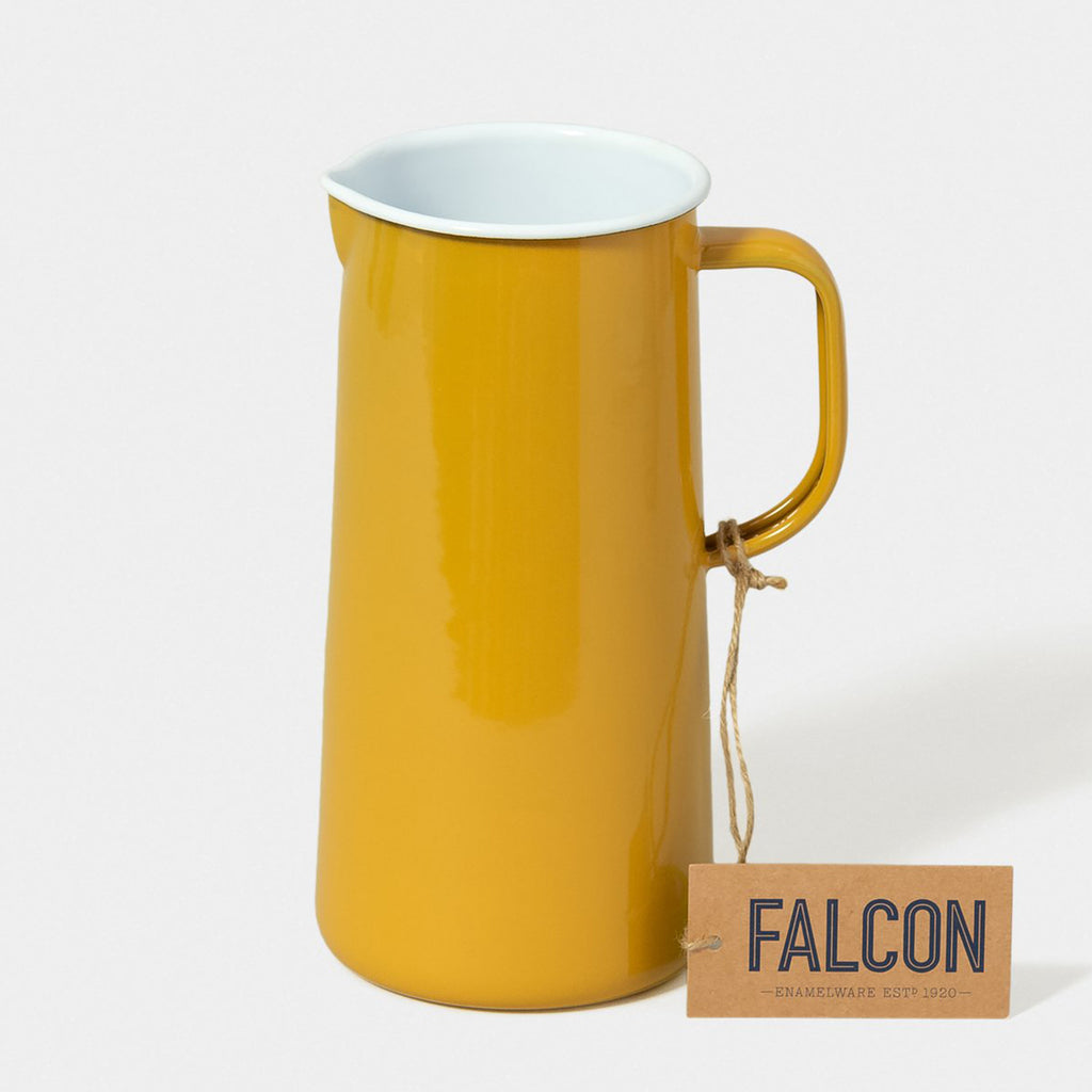 Falcon Enamel 3 Pint Jug - Mustard Yellow