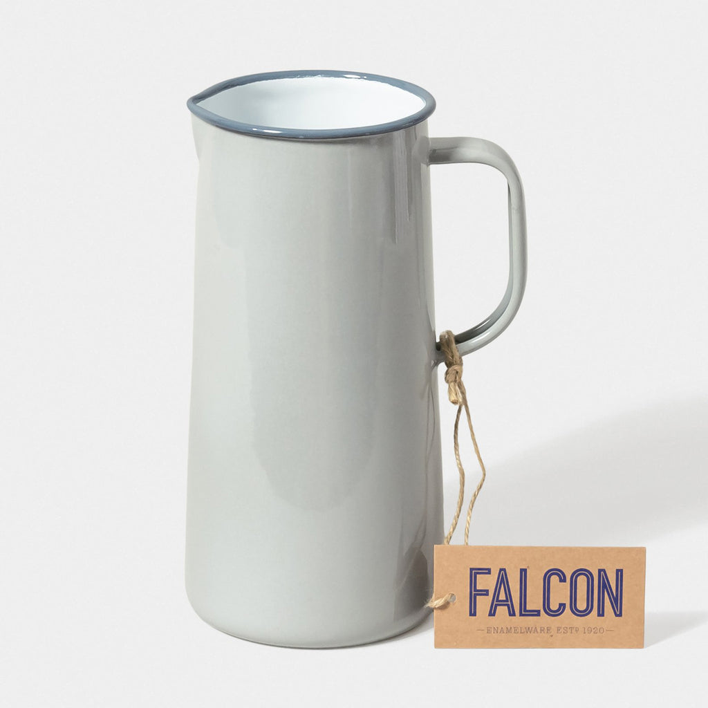 Falcon Enamel 3 Pint Jug - Oyster Grey