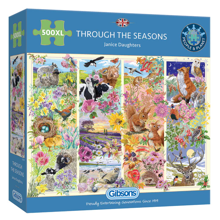Puzzle Through The Seasons 500 XL Piece Jigsaw Puzzle Extra Large Pieces