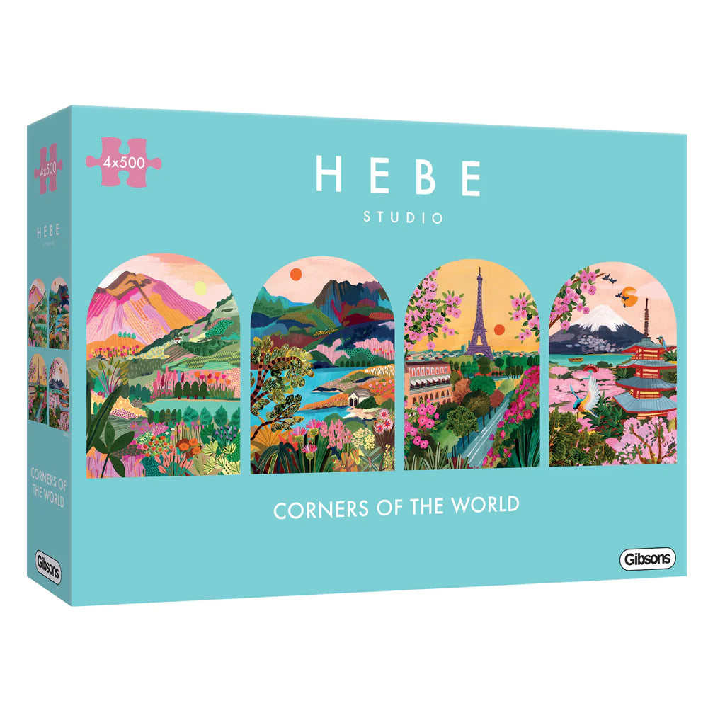 Puzzle Corners Of The World 4 x 500 Piece Jigsaw Puzzle