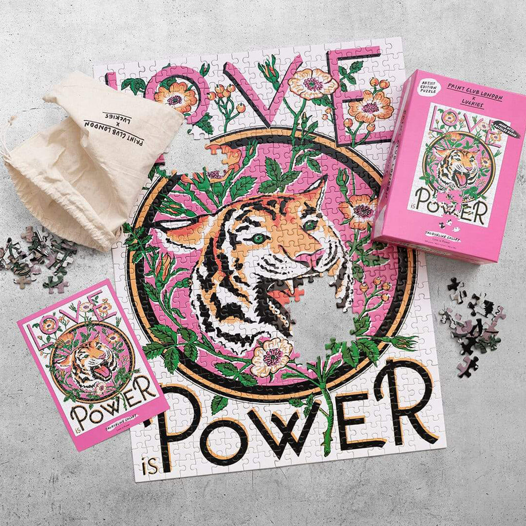 Puzzle Print Club X Luckies London Love Is Power - 500 Piece Jigsaw Puzzle