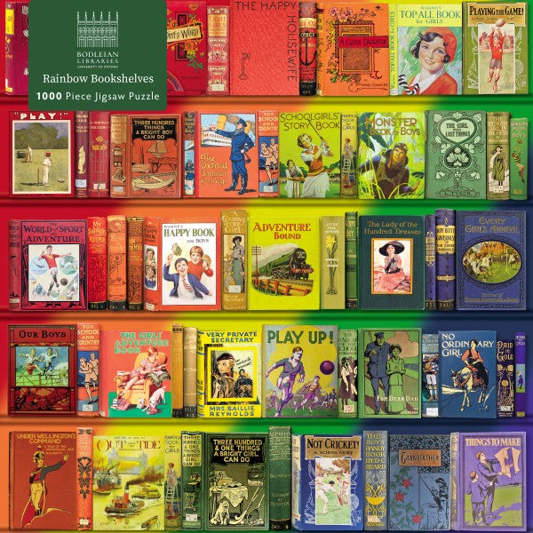 Puzzle Bodleian Libraries Rainbow Bookshelves 1000 Piece Jigsaw Puzzle