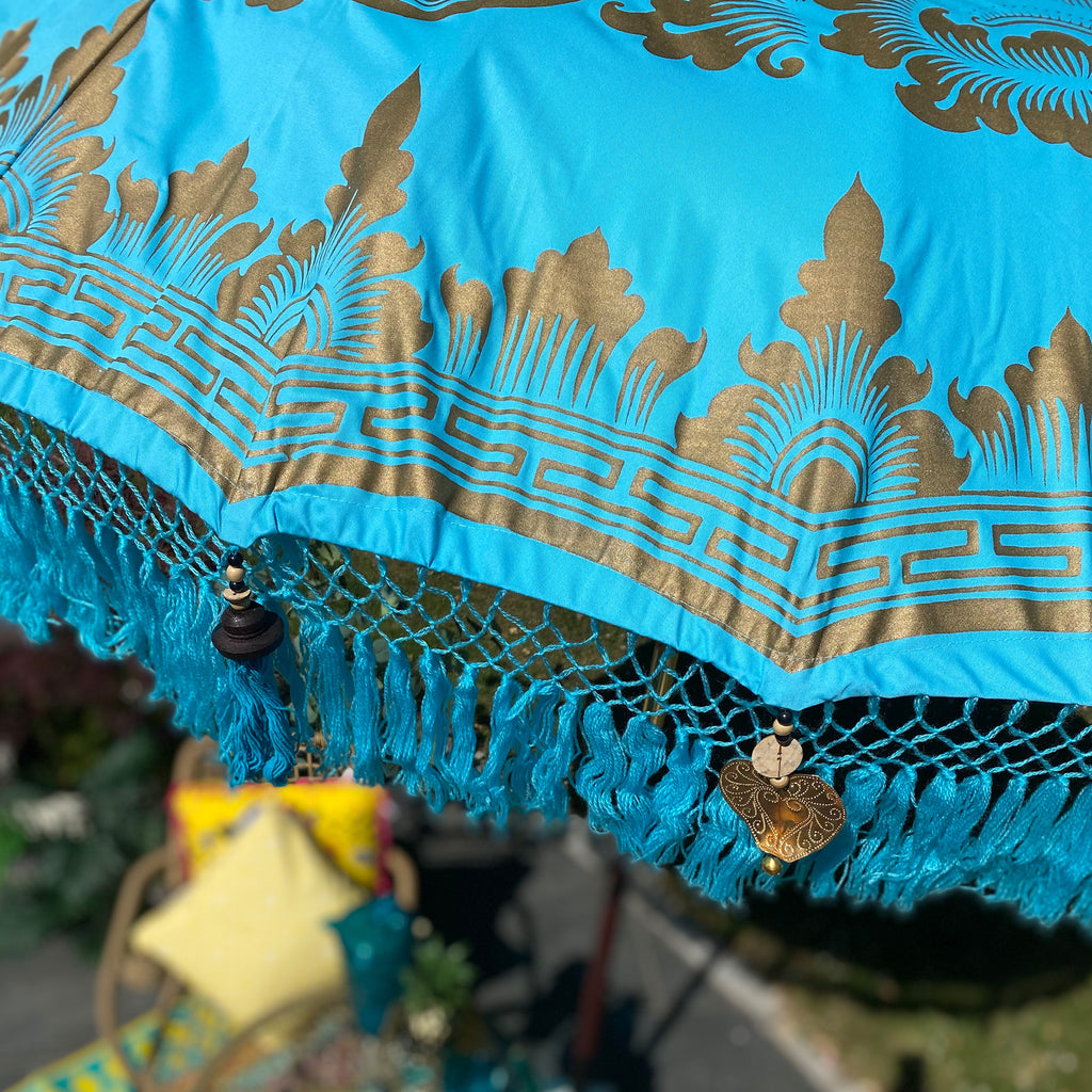 Parasol Bali Sun Parasol With Pole Joint Turquoise