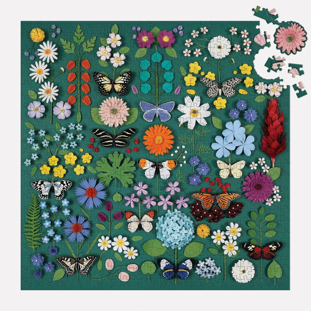 Puzzle Butterfly Botanica 500 Piece Shaped Jigsaw Puzzle