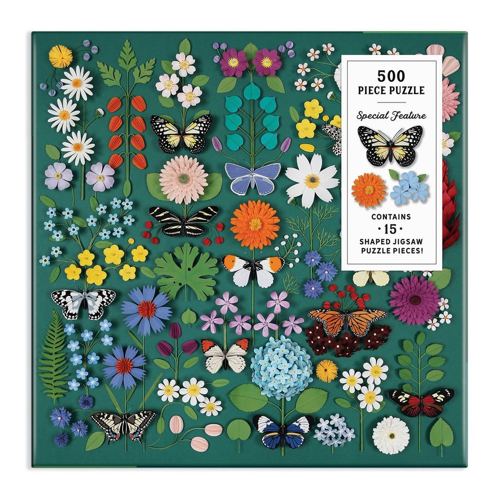 Puzzle Butterfly Botanica 500 Piece Shaped Jigsaw Puzzle