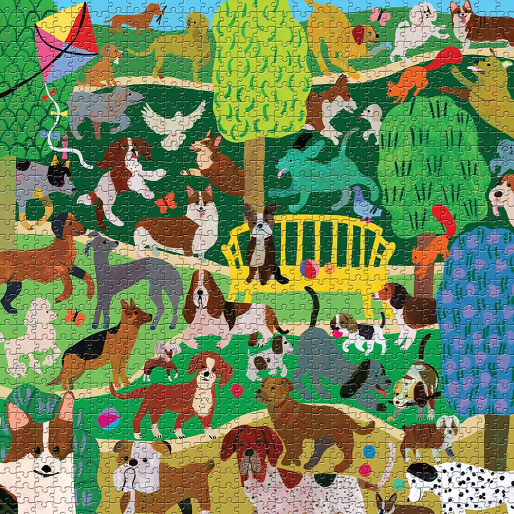 Puzzle Dogs In The Park 1000 Piece Eeboo Jigsaw Puzzle