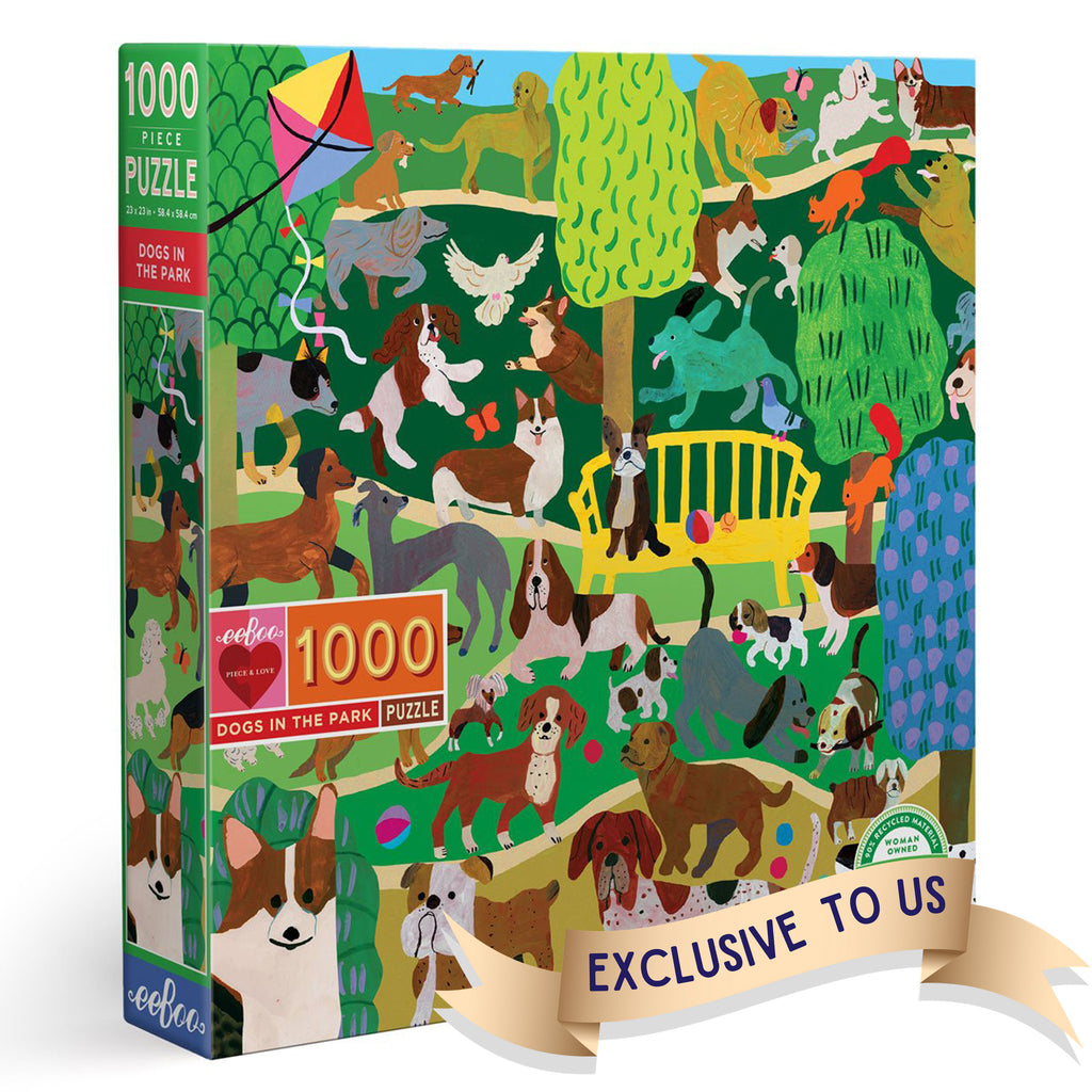 Puzzle Dogs In The Park 1000 Piece Eeboo Jigsaw Puzzle
