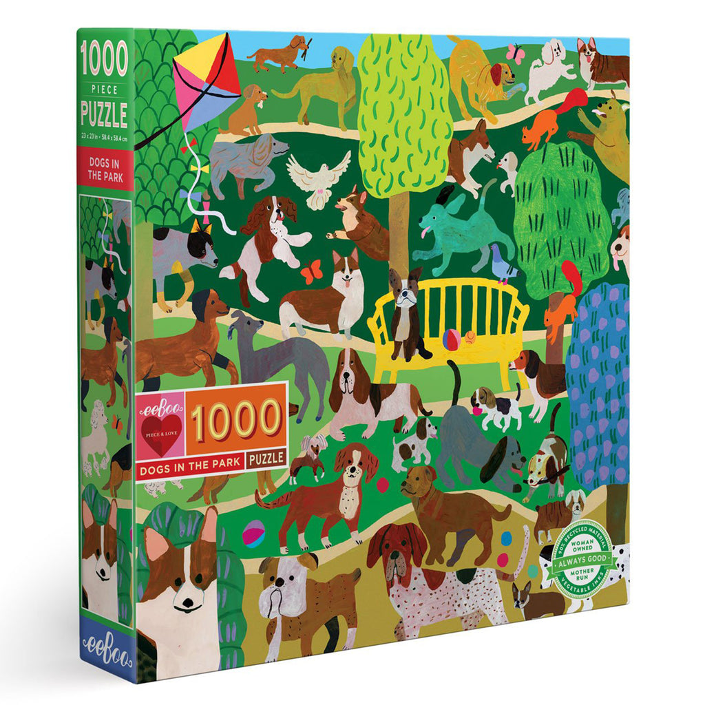 Puzzle Dogs In The Park 1000 Piece Eeboo Jigsaw Puzzle