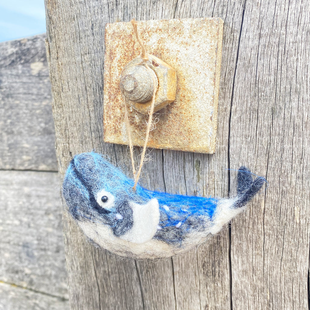 Whale Felted Decoration