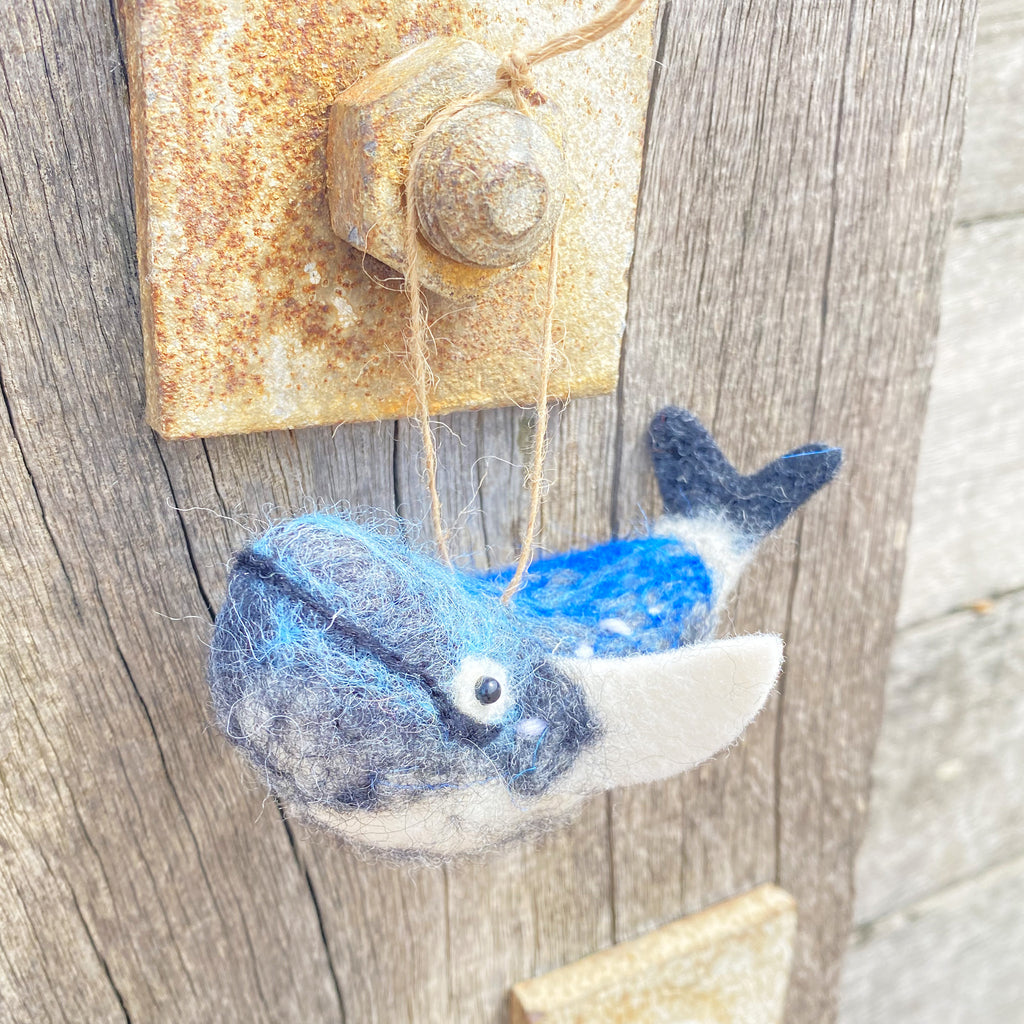 Whale Felted Decoration