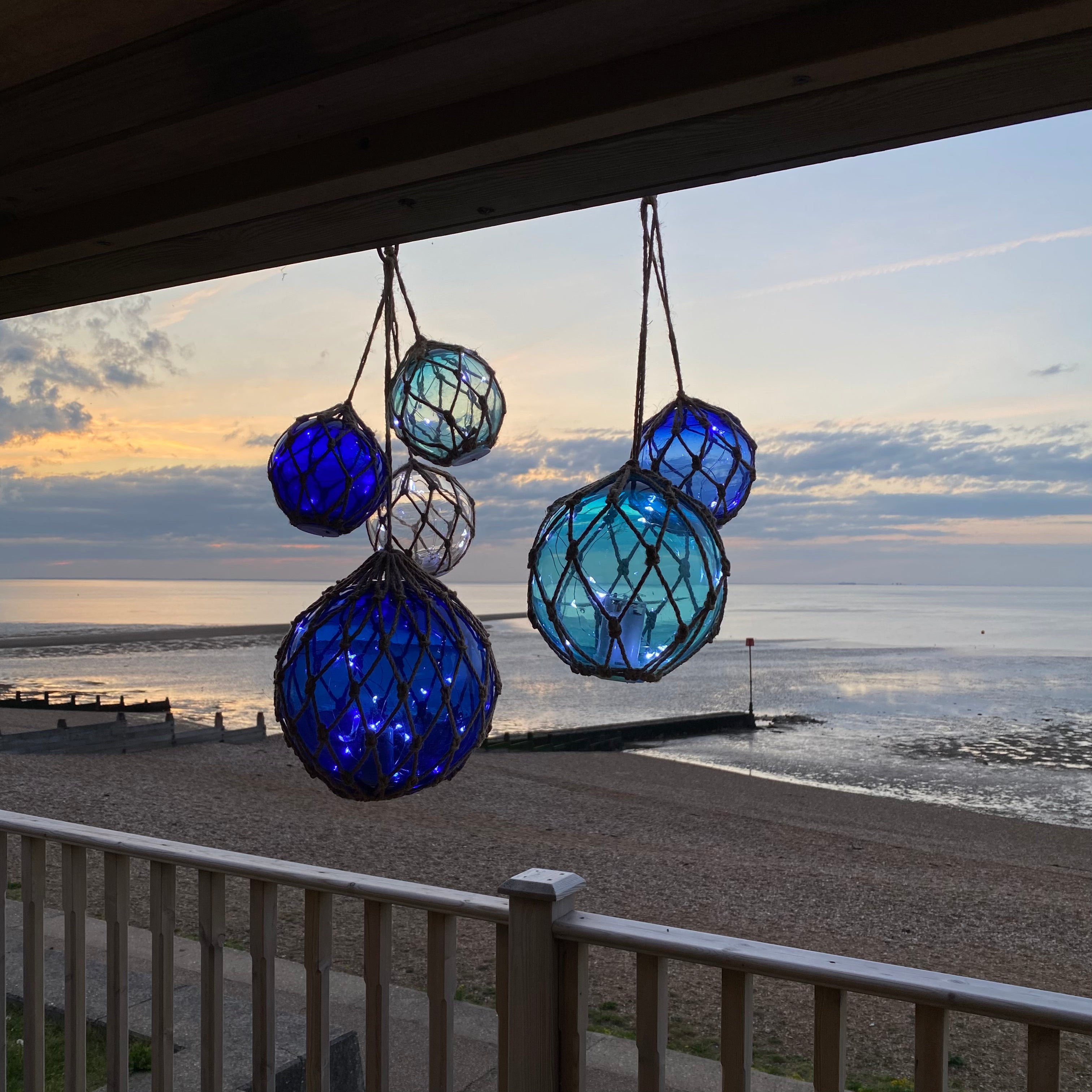 Glass Globe Light-up Glass Buoy 8 (Large, Dark Blue) – Georges Whitstable