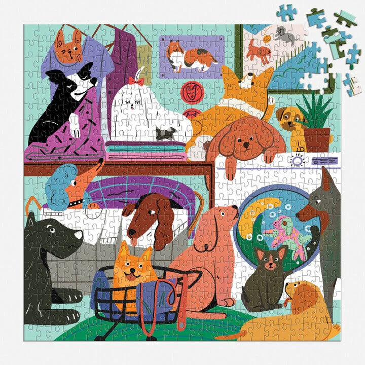 Puzzle Laundry Dogs 500 Piece Jigsaw Puzzle