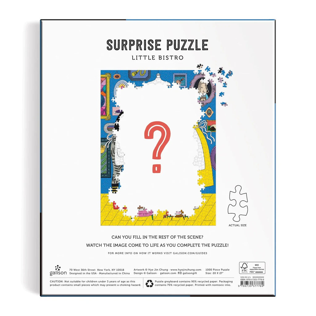 Puzzle Little Bistro 1000 Piece Jigsaw Surprise Puzzle