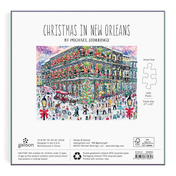 Puzzle Michael Storrings Christmas In New Orleans  1000 Piece Jigsaw Puzzle