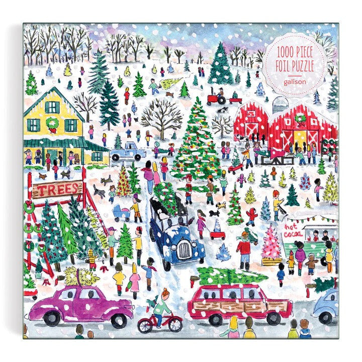Puzzle Michael Storrings Christmas Tree Farm 1000 Piece Jigsaw Foil Puzzle