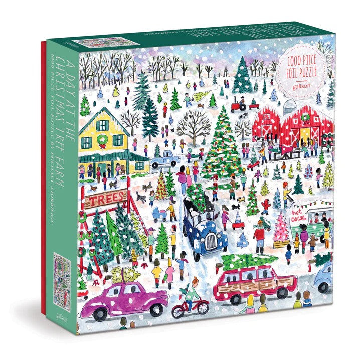 Puzzle Michael Storrings Christmas Tree Farm 1000 Piece Jigsaw Foil Puzzle