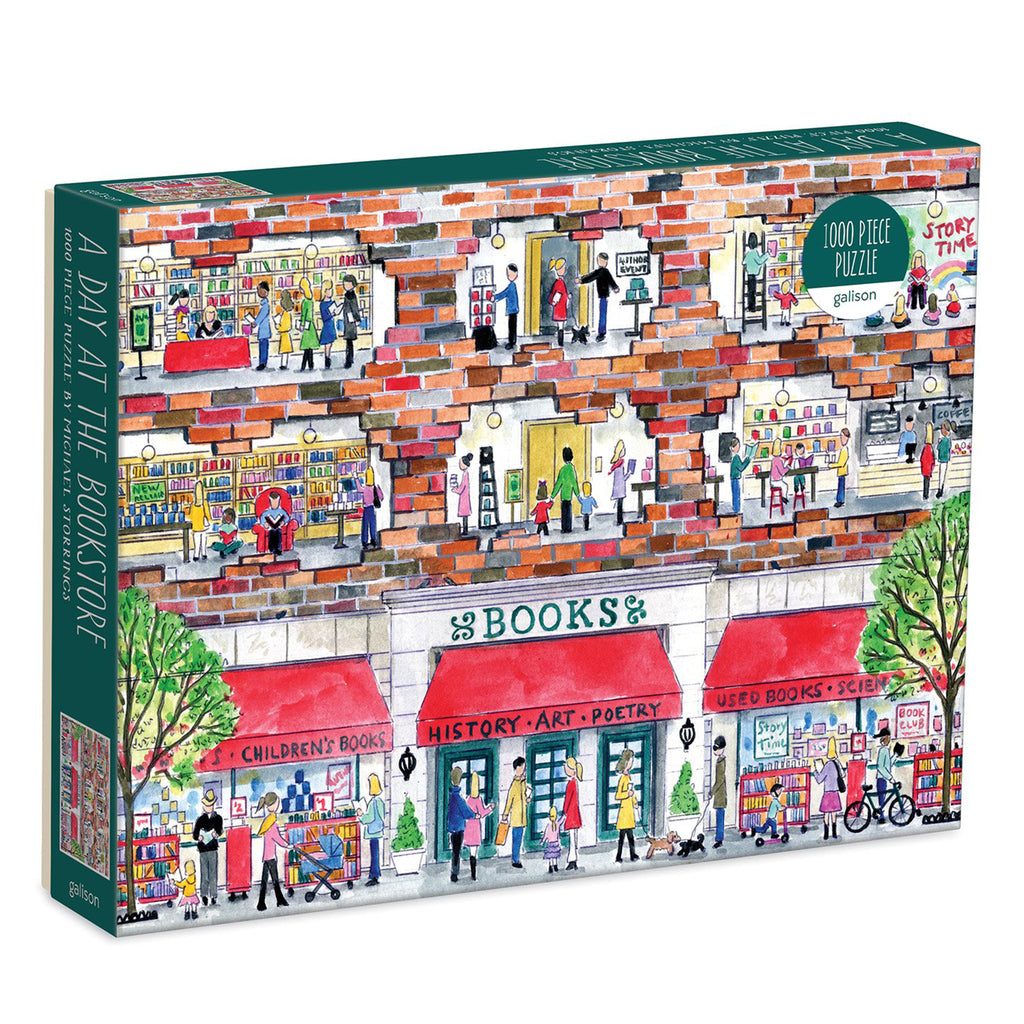 Puzzle Michael Storrings A Day At The Bookstore - 1000 Piece Jigsaw Puzzle