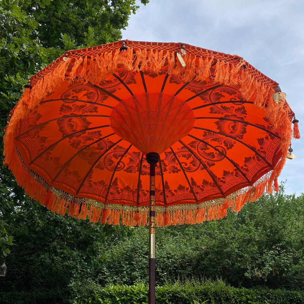 Parasol Bali Sun Parasol With Pole Joint Orange