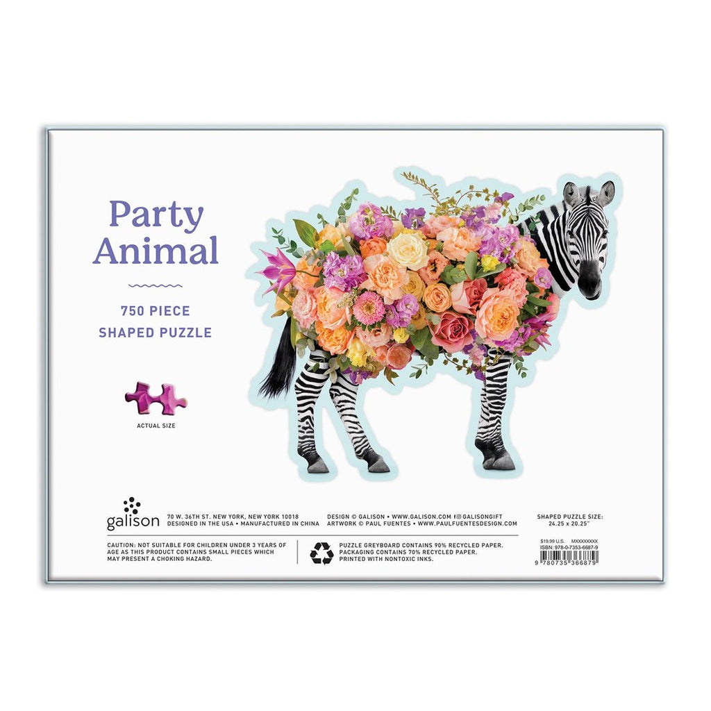 Puzzle Party Animal 750 Piece Shaped Puzzle