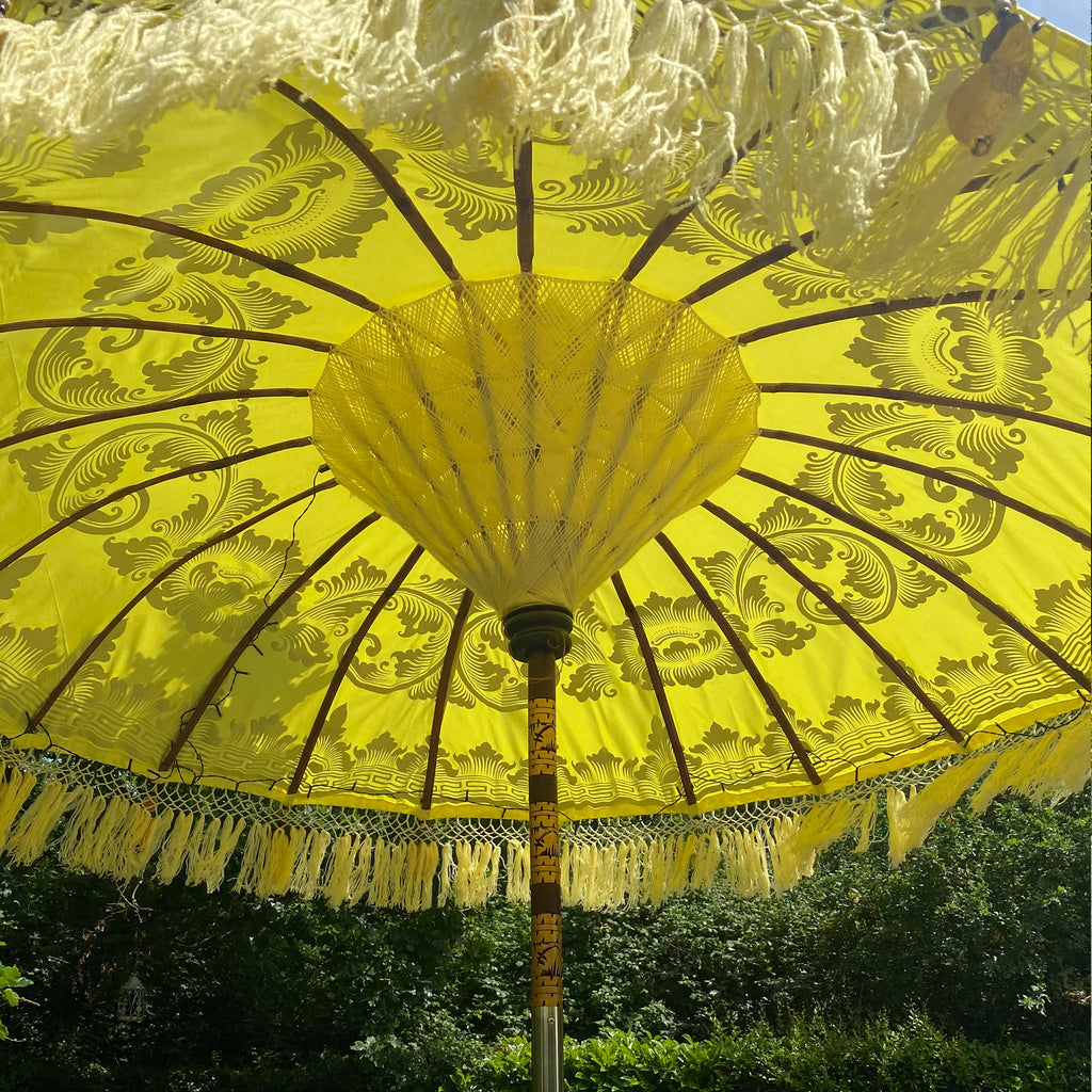 Parasol Bali Sun Parasol With Pole Joint Lemon