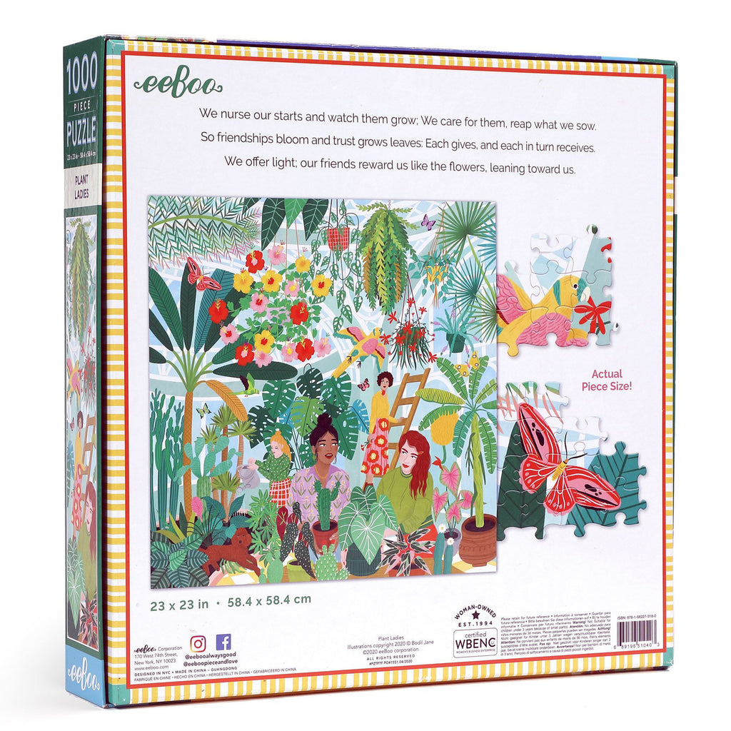 Puzzle Plant Ladies 1000 Piece Eeboo Jigsaw Puzzle