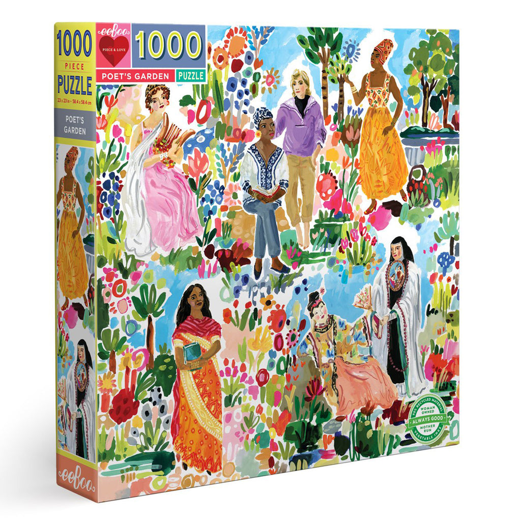 Puzzle Poet's Garden 1000 Piece Eeboo Jigsaw Puzzle