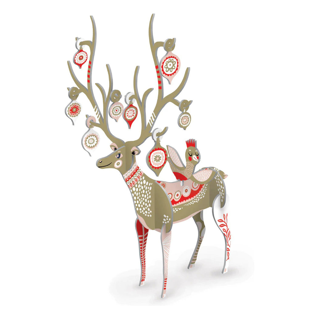 Christmas Decoration - Roger La Borde Pop & Slot Golden Folksy Reindeer