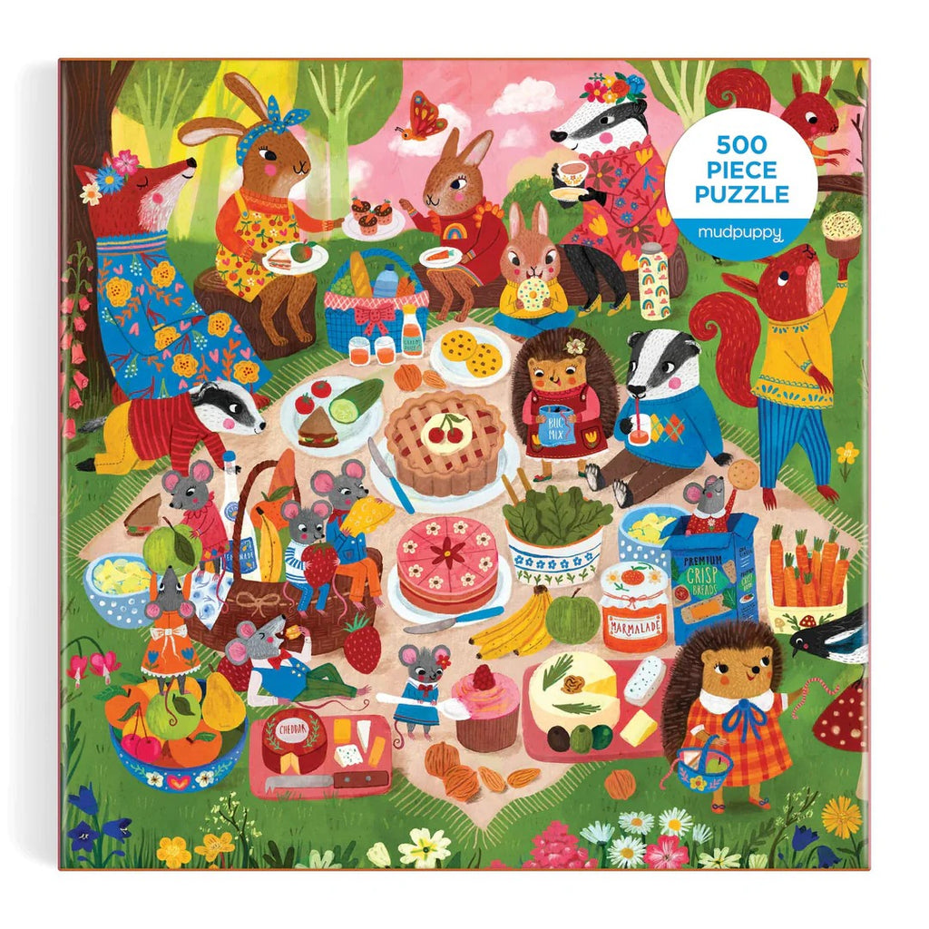 Puzzle Woodland Picnic 500 Piece Jigsaw Family Puzzle