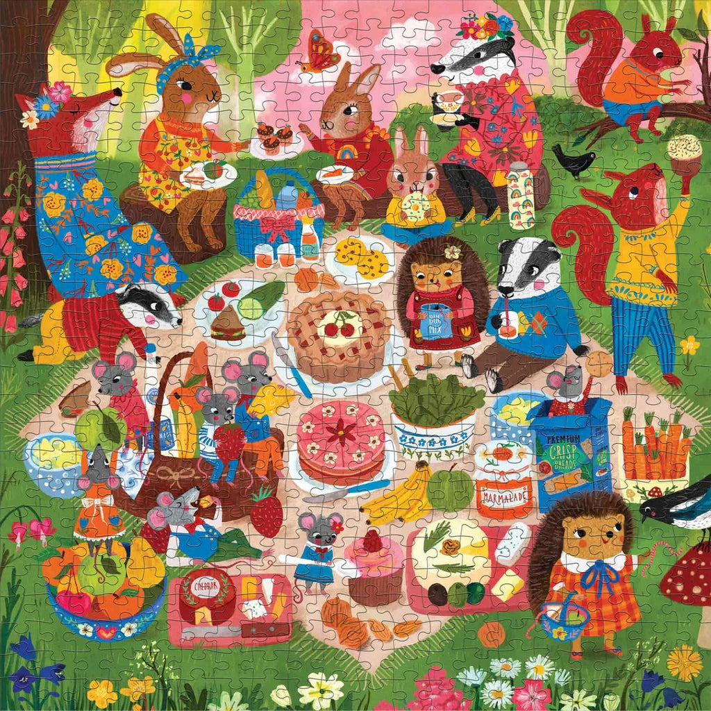 Puzzle Woodland Picnic 500 Piece Jigsaw Family Puzzle
