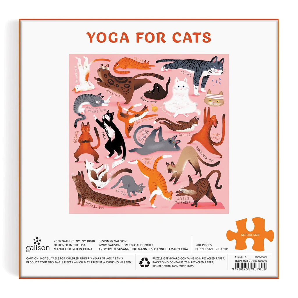 Puzzle Yoga for Cats 500 Piece Puzzle
